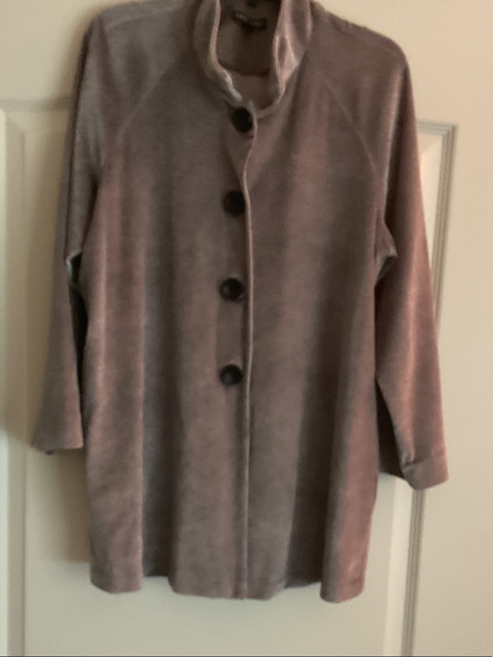 Women's Taupe Button-Front Jacket